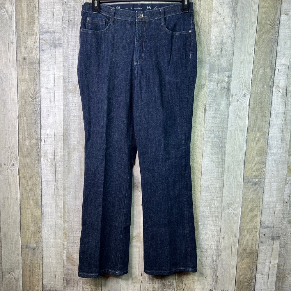 Gloria Vanderbilt Size 10 P Stretch Waistband “Roberta” Dark Blue Jeans